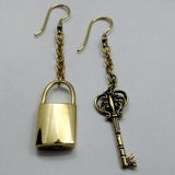 punk ohrringe schlüssel und schloss